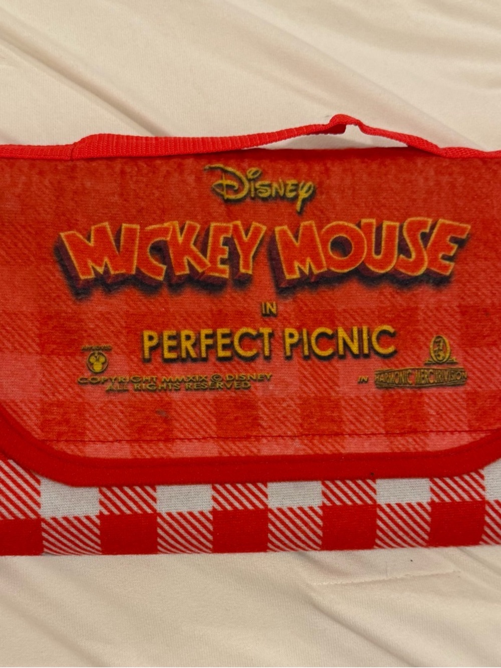 Disney Red and Yellow Mickey Mouse picnic Blanket - only used once